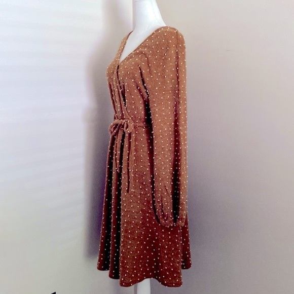 Polagram sweater knit Swiss dot midi dress - Picture 4 of 8